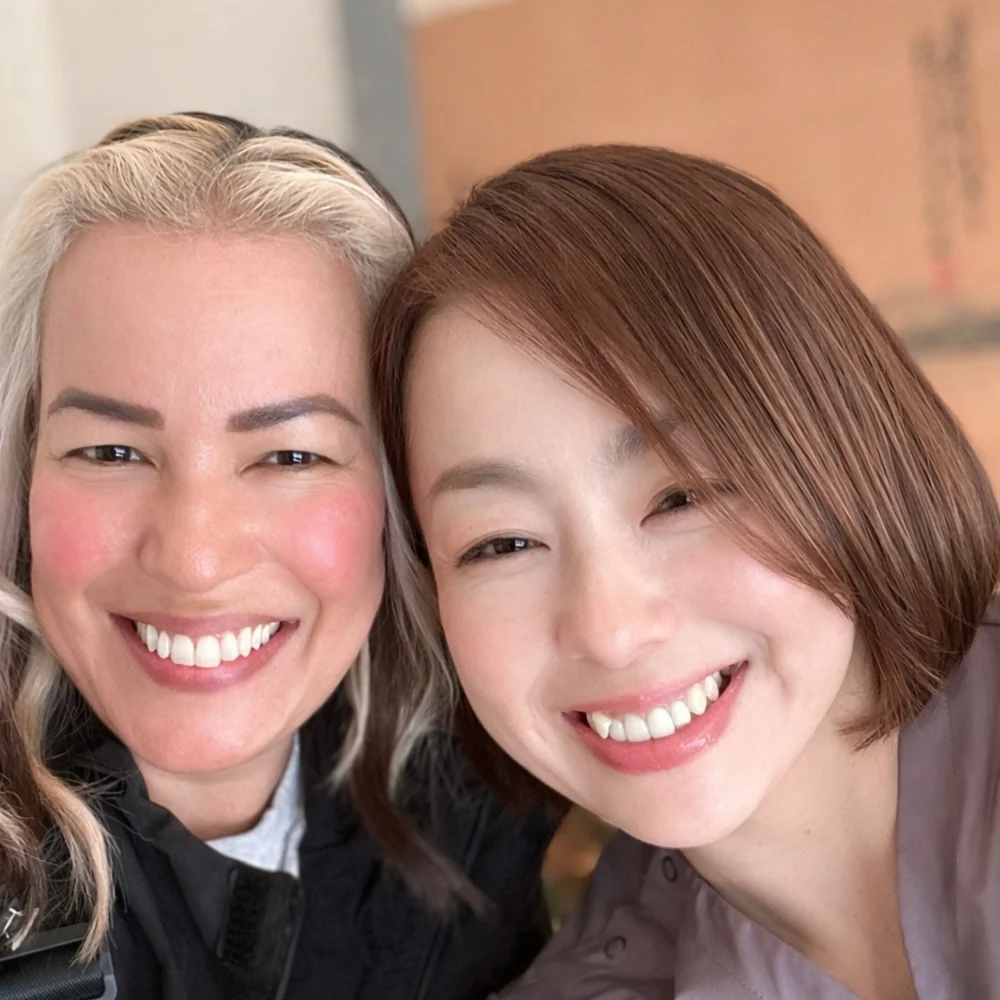 A shared smile with a guest at TOMORI — memory 1 of 4