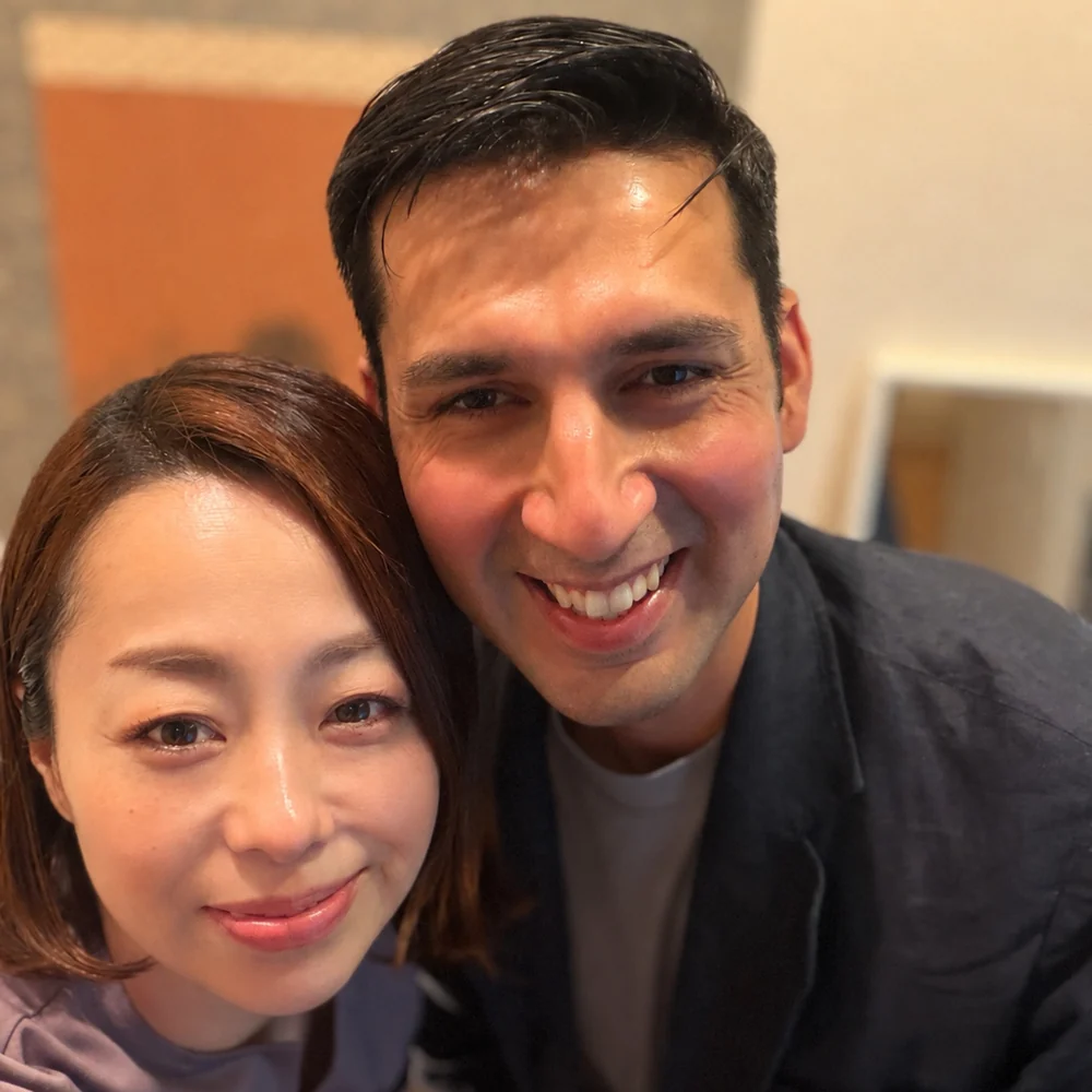 A shared smile with a guest at TOMORI — memory 2 of 4