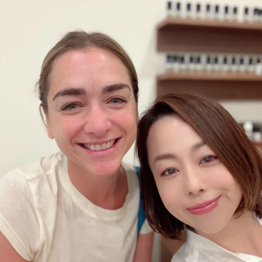 A shared smile with a guest at TOMORI — memory 3 of 4